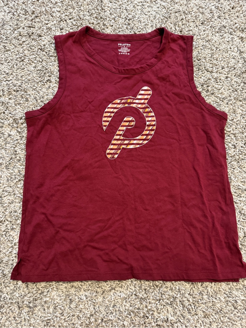 Peloton Burgundy Logo Crew Tee